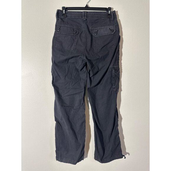 American Eagle Cargo Pants Size 0 Black Adjustable Drawstring Hem - Picture 7 of 7